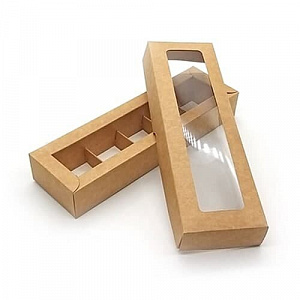 Коробка для 5 конфет, крафт